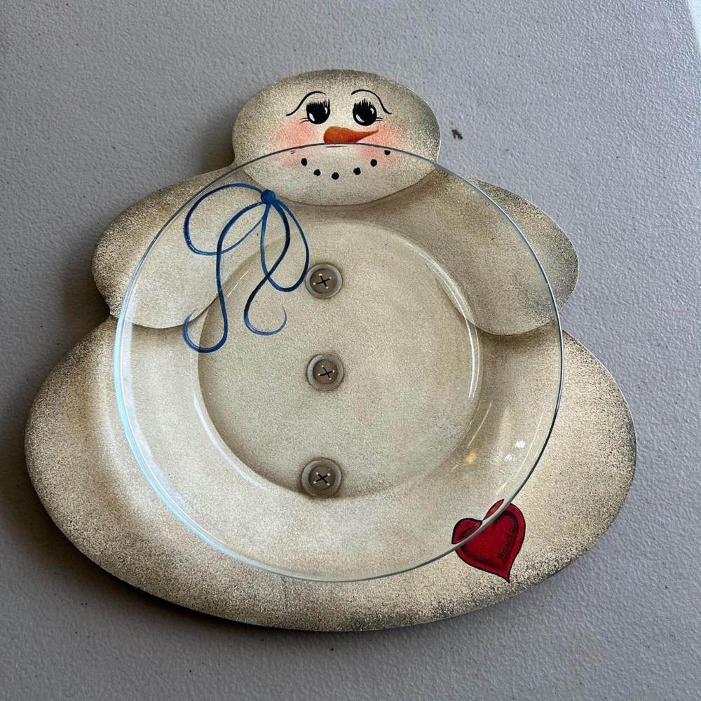 Snowman plate